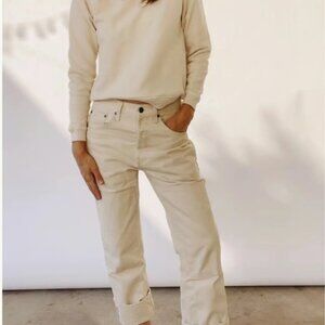 Hey Gang Natural Knee Patch Five Pocket Jeans, size 28